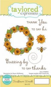 Taylored Expressions Sunflower Wreath Petite Stamp