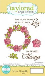Taylored Expressions Rose Wreath Petite Stamp