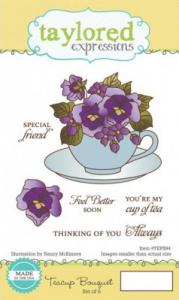 Taylored Expressions Teacup Bouquet Petite Stamp