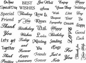 Umount All Occasions Sentiments A5 Stamp Plate