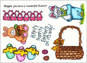 Creative Expressions Umount Easter Basket A5 Stamp Plate