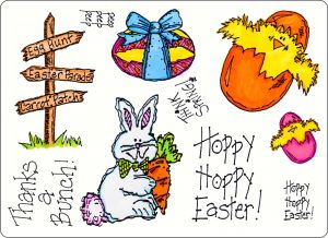 Creative Expressions Umount Easter Bunny A5 Stamp Plate