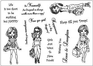 Creative Expressions Umount Fashionista - A Day Shopping A5 Stamp Plate
