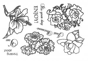 Creative Expressions Umount Floral Splendour A5 Stamp Plate