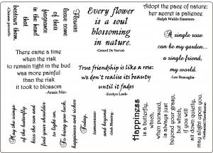 Creative Expressions Umount Garden Sayings A5 Stamp Plate