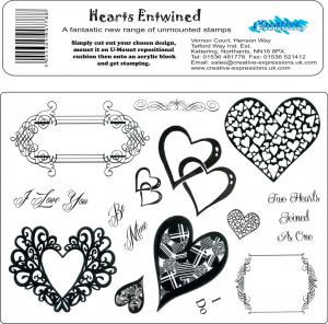 Creative Expressions Umount Heart Entwined A5 Stamp Set