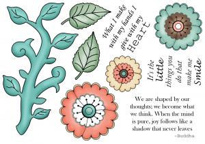 Creative Expressions Umount Joyfull Flora A5 Stamp Plate