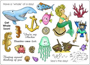 Creative Expressions Umount Mermaid & Friends A5 Stamp Plate
