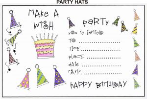 Creative Expressions Umount Party Hats A5 Stamp Plate