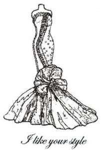 Creative Expressions Fishtail Frock  2 Precut Stamps