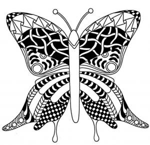 Creative Expressions Zentangled Butterfly Pre Cut Stamp