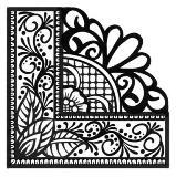 Creative Expressions Henna Floral Corner Pre Cut Stamp