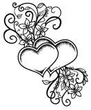 Two Hearts Entwined Pre Cut Stamp