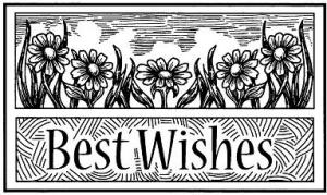 Creative Expressions Best Wishes Pre Cut Stamp