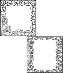 Creative Expressions Mini Frames Floral 2 Pre Cut Stamps