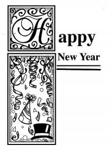 Creative Expressions Happy New Year Pre Cut Stamp