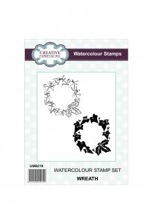 Creative Expressions Wreath Watercolour  2 Pre Cut stamps