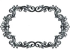 Creative Expressions Floral Scroll Precut Stamp