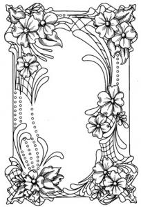 Creative Expressions Floral Cartouche Pre Cut Stamp