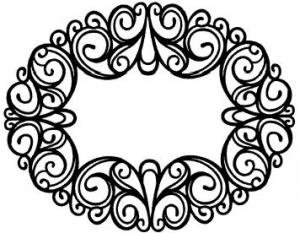 Creative Expressions Oval Ironwork Pre Cut Stamp