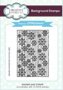 Creative Expressions Snowflake Stripe A6 Background Stamp
