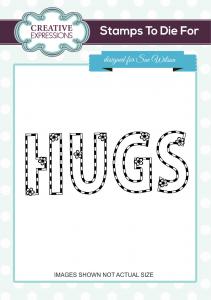 Creative Expressions Hugs &  Flowers Pre Cut Stamp