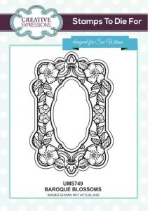 Creative Expressions Baroque Blossoms Pre Cut Stamp