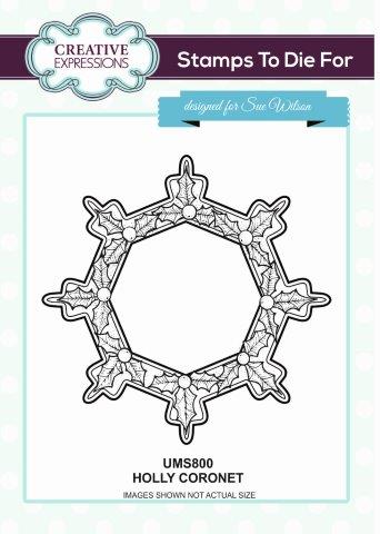 Creative Expressions Holly Coronet Pre Cut Stamp