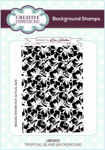 Creative Expressions Tropical Island A6 Background Stamp