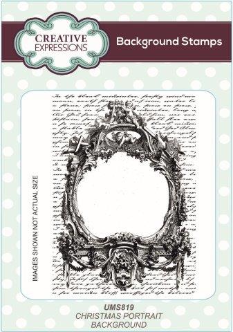 Creative Expressions Christmas Portrait A6 Background Stamp