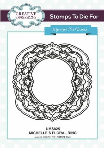 Creative Expressions Michelle's Floral Ring Pre Cut Stamp Co-ords With CED4344