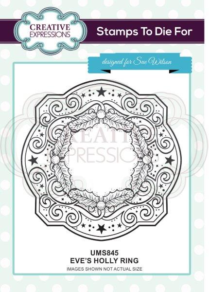 Creative Expressions Eve's Holly Ring Pre Cut Stamp Co-ords With CED3151
