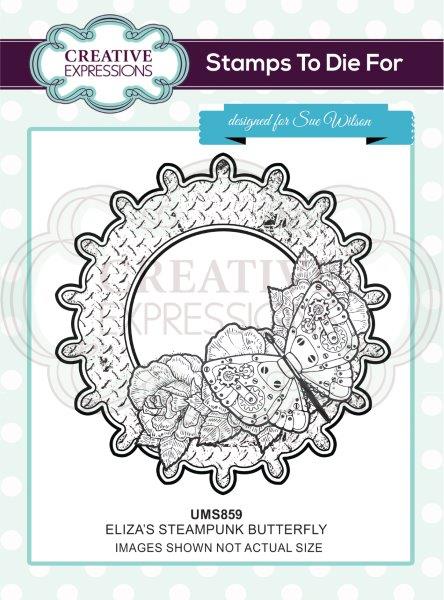 Creative Expressions Eliza's Steampunk Butterfly Pre Cut Stamp Co-ords With CED4368