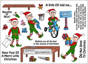 Creative Expressions Santa's Elves Plate A5 Unmounted Stamp Plate