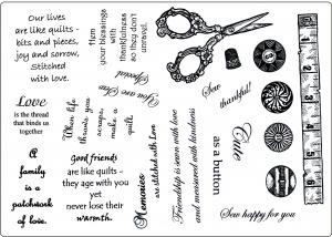 Creative Expressions Sewing Elements A5 Unmounted Stamp Plate
