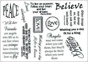 Umount Simple Sentiments A5 Stamp Plates
