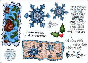 Creative Expressions Snowflakes & Music A5 Unmounted Stamp Plate