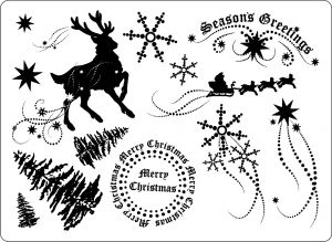 Creative Expressions Umount Stylish 3 Christmas A5 Stamp Plate