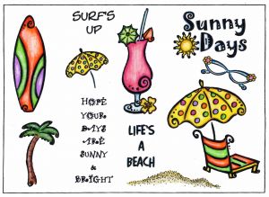 Creative Expressions Umount Summer Days A5 Stamp Plate