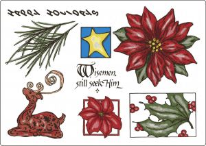 Creative Expressions Umount Traditional Christmas 3 A5 Stamp Plate