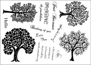 Creative Expressions Umount Trees of Imagination A5 Stamp Plate