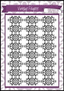 Creative Expressions Umount Vintage Filigree A6 Stamp Plate