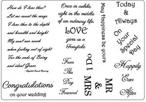 Creative Expressions Umount Wedding Greetings A5 Stamp Plate