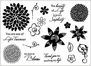 Creative Expressions Umount Whimsical Floral A5 Stamp Plate
