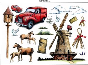 U-Mount Windmill A5 Stamp Plate