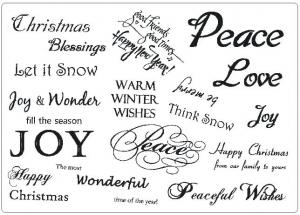 Creative Expressions Umount Winter Greetings A5 Stamp Plate