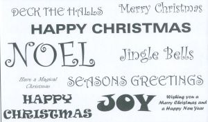 Creative Expressions Umount Christmas Wording A5 Stamp Plate
