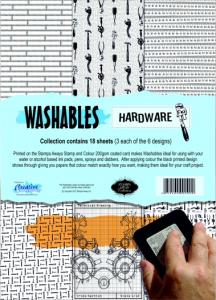 Washables 18 sheets (6 designs 3 each) Hardware