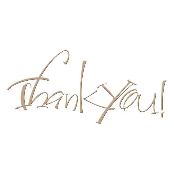 Spellbinders Glimmer Hot Foil Plate Thank You