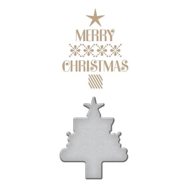 Spelbinders Hot Foil Plate Merry Christmas Tree